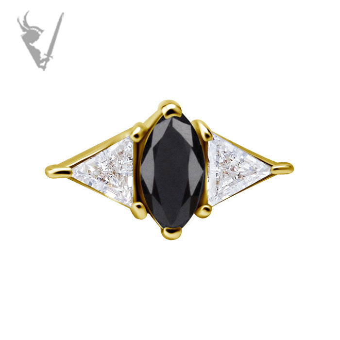 Valkyrie - 18k Gold threadless end - Zirconias