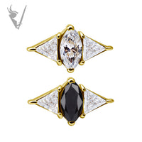Valkyrie - 18k Gold threadless end - Zirconias