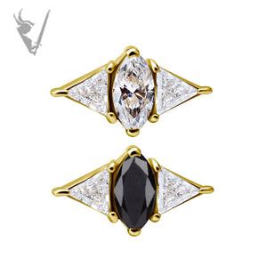 Valkyrie - 18k Gold threadless end - Zirconias