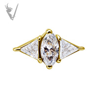 Valkyrie - 18k Gold threadless end - Zirconias
