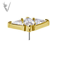 Valkyrie - 18k Gold threadless end - Zirconias
