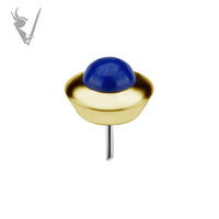 Valkyrie - 18k Gold threadless end - Genuine Lapis Lazuli
