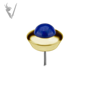 Valkyrie - 18k Gold threadless end - Genuine Lapis Lazuli
