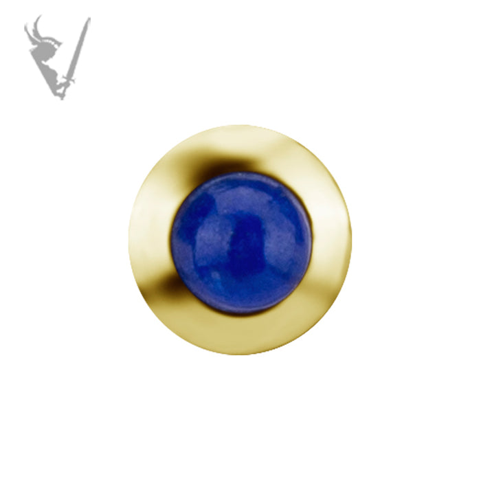 Valkyrie - 18k Gold threadless end - Genuine Lapis Lazuli