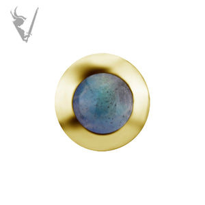Valkyrie - 18k Gold threadless end - Genuine Labradorite