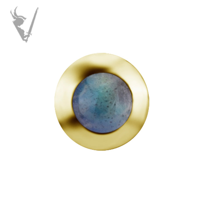 Valkyrie - 18k Gold threadless end - Genuine Labradorite