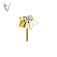Valkyrie - 18k gold pvd -  Star end w/stone
