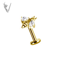 Valkyrie - 18k gold pvd -  Threadless Bee end
