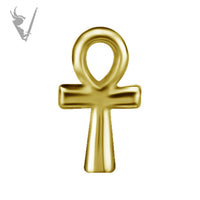 Valkyrie - 18k Gold Threadless Ankh
