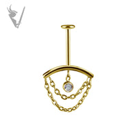 Valkyrie - Gold PVD titanium internally threaded attachment for vertical helix
