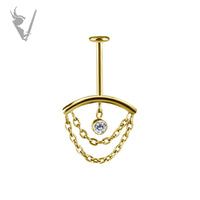 Valkyrie - Gold PVD titanium internally threaded attachment for vertical helix
