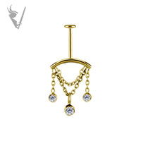 Valkyrie - Gold PVD titanium internally threaded attachment for vertical helix
