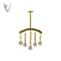 Valkyrie - Gold PVD titanium internally threaded attachment for vertical helix
