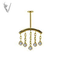 Valkyrie - Gold PVD titanium internally threaded attachment for vertical helix
