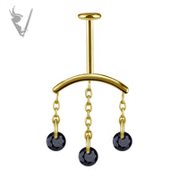 Valkyrie - Gold PVD titanium internally threaded attachment for vertical helix
