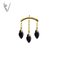 Valkyrie - Gold PVD titanium internally threaded attachment for vertical helix
