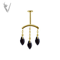 Valkyrie - Gold PVD titanium internally threaded attachment for vertical helix
