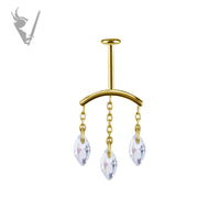 Valkyrie - Gold PVD titanium internally threaded attachment for vertical helix
