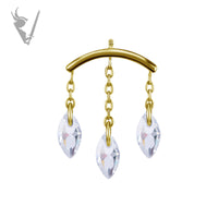 Valkyrie - Gold PVD titanium internally threaded attachment for vertical helix
