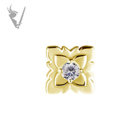 Valkyrie - 18k gold pvd -  Threadless Floral end
