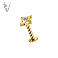 Valkyrie - 18k gold pvd -  Threadless Floral end
