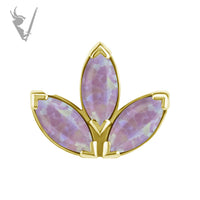 Valkyrie - 18k Gold threadless end - w/marquise zirconia
