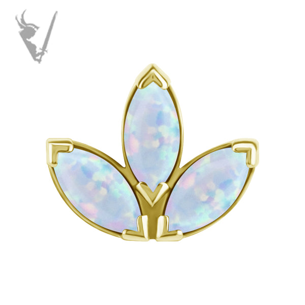 Valkyrie - 18k Gold threadless end - w/marquise zirconia