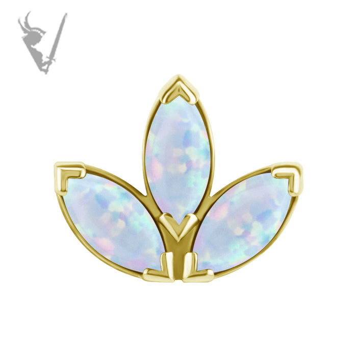 Valkyrie - 18k Gold threadless end - w/marquise zirconia