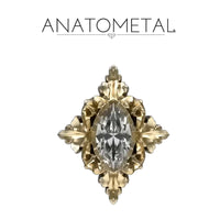 Anatometal - 18k Gold Threadless Manteca Marquise
