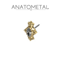 Anatometal - 18k Gold Threadless Berkley marquise end
