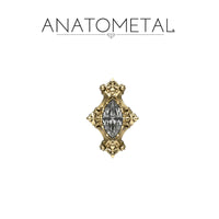Anatometal - 18k Gold Threadless Berkley marquise end
