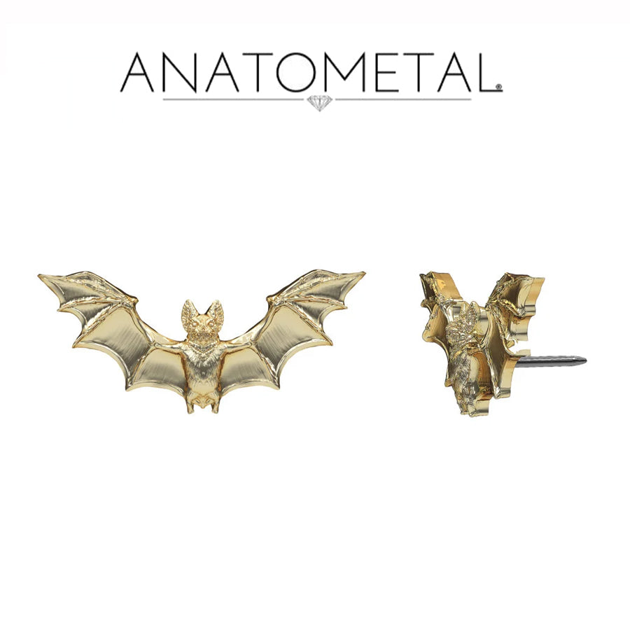 Anatometal - 18k Gold Threadless Vampire Bat end | Valkyrie Canada