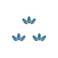 Buddha Jewelry Organics - Moet Mini - Sandblasted London Blue Topaz - Threadless End
