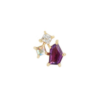 Buddha Jewelry Organics - Lyra - Mercury mist topaz + Amethyst + CZ - Threadless End
