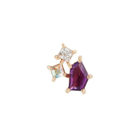 Buddha Jewelry Organics - Lyra - Mercury mist topaz + Amethyst + CZ - Threadless End
