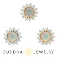 Buddha Jewelry Organics - Delphine - Opal + Cz - Threadless End
