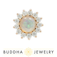 Buddha Jewelry Organics - Delphine - Opal + Cz - Threadless End
