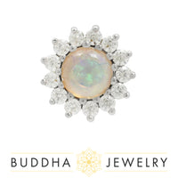 Buddha Jewelry Organics - Delphine - Opal + Cz - Threadless End
