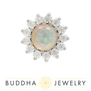 Buddha Jewelry Organics - Delphine - Opal + Cz - Threadless End