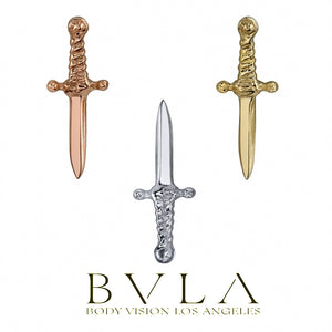 BVLA - 14k Gold - Slasher Dagger - Threaded  end