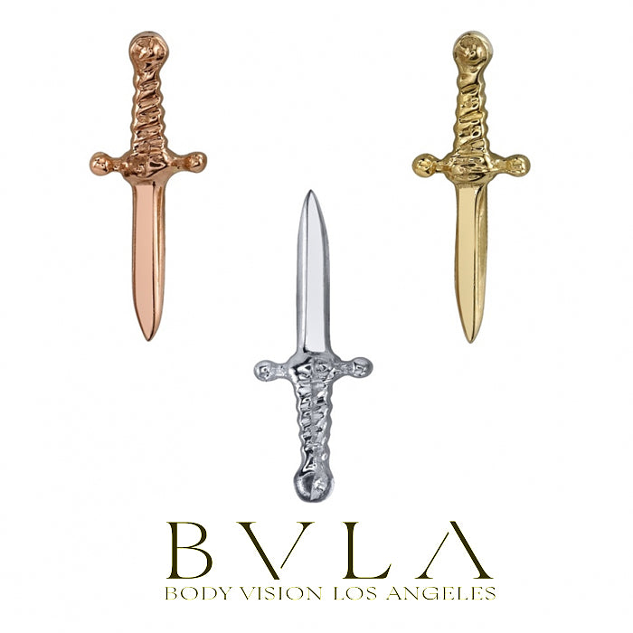 BVLA - 14k Gold - Slasher Dagger - Threaded  end