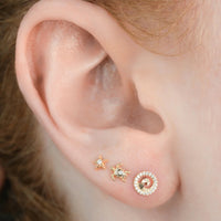 Buddha Jewelry Organics - Honu - White Sapphire - Threadless End