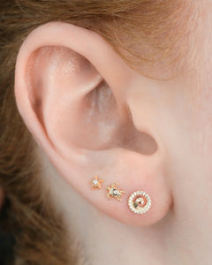 Buddha Jewelry Organics - Honu - White Sapphire - Threadless End