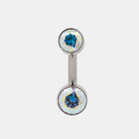 LeRoi Titanium Double jeweled navel barbells (int threads)
