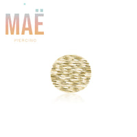 MAË - 14k Gold - Disc Straight Hammered - Threadless end