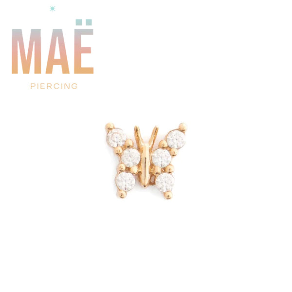 MAË - 14k Gold - Monarch - Cz - Threadless end