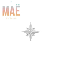 MAË - 14k Gold - Nova Star - Cz - Threadless end
