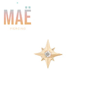 MAË - 14k Gold - Nova Star - Cz - Threadless end
