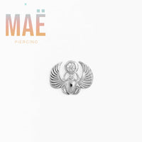 MAË - 14k Gold - Scarab Stone - Cz - Threadless end
