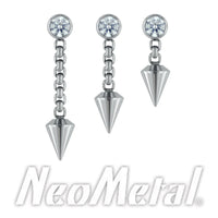 Neometal - Titanium Spear Dangle - threadless ends
